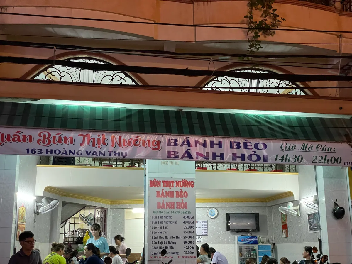 Quán Bún Thịt Nướng Hoàng Văn Thụ Nha Trang